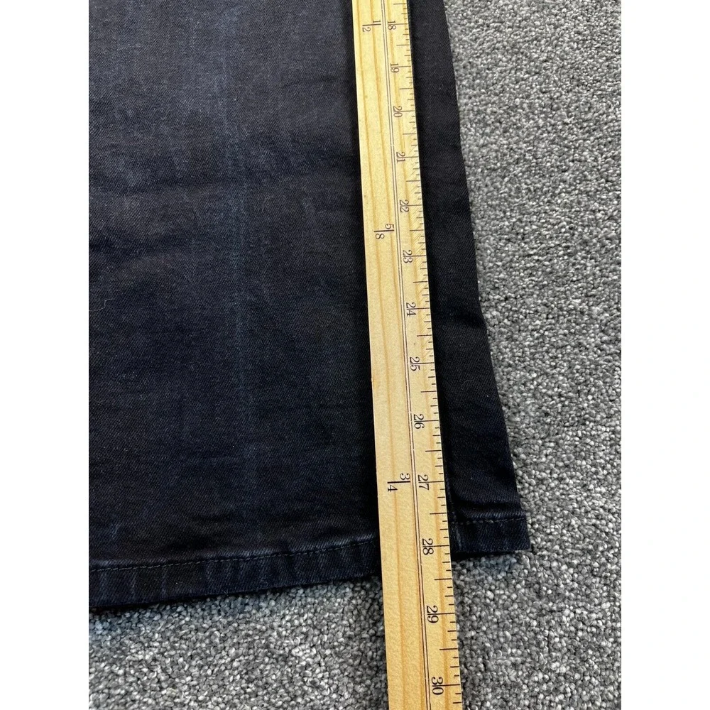 Nautica Jeans Mens Size 34X30 Pocket Regular Straight Fit Black Denim Flat Front